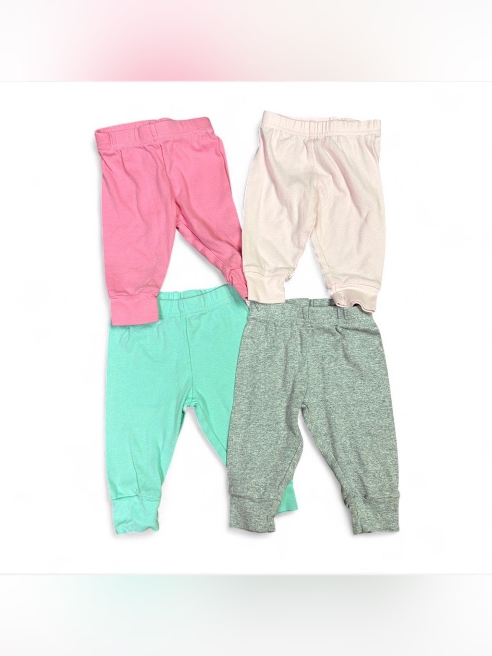 Carter's lot of 4 baby girl pants size 3-6 months